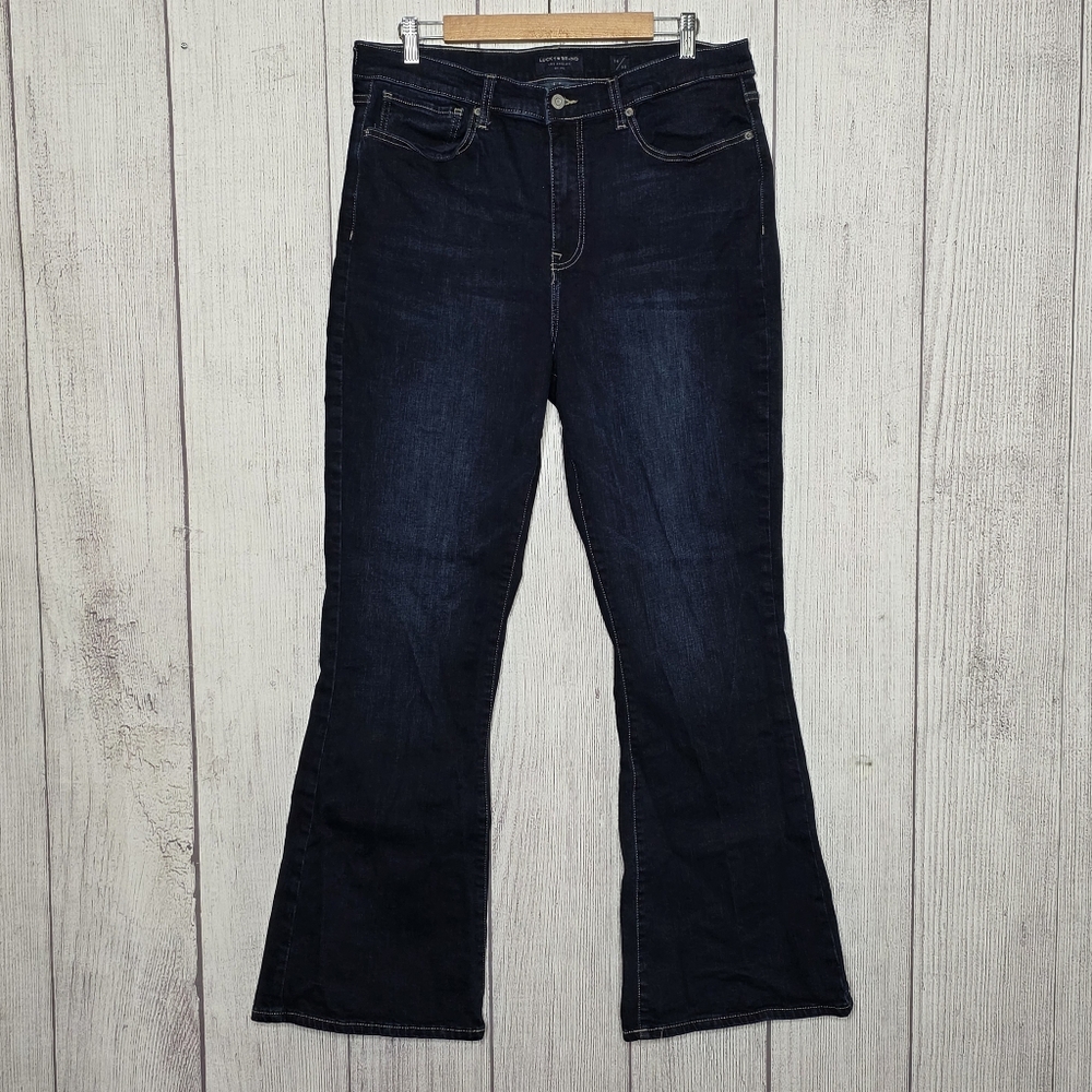 Lucky Brand Stevie High Rise Flare Dark Wash Jeans, sz 16/33